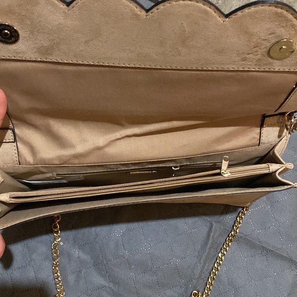 Suede Nude Aldo Clutch/Shoulder Bag - Picture 3 of 5